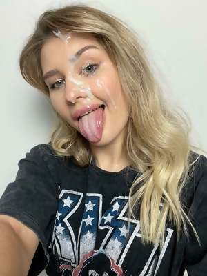 Thick Cum Decorates My Face